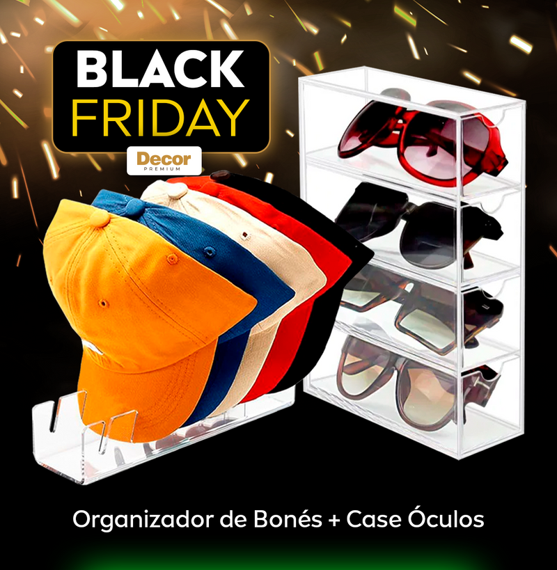 [BLACK FRIDAY] Kit Premium (Case Óculos + Organizador de Bonés)