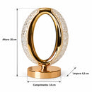 Luminária de Mesa LED Infinity Oval Dourada