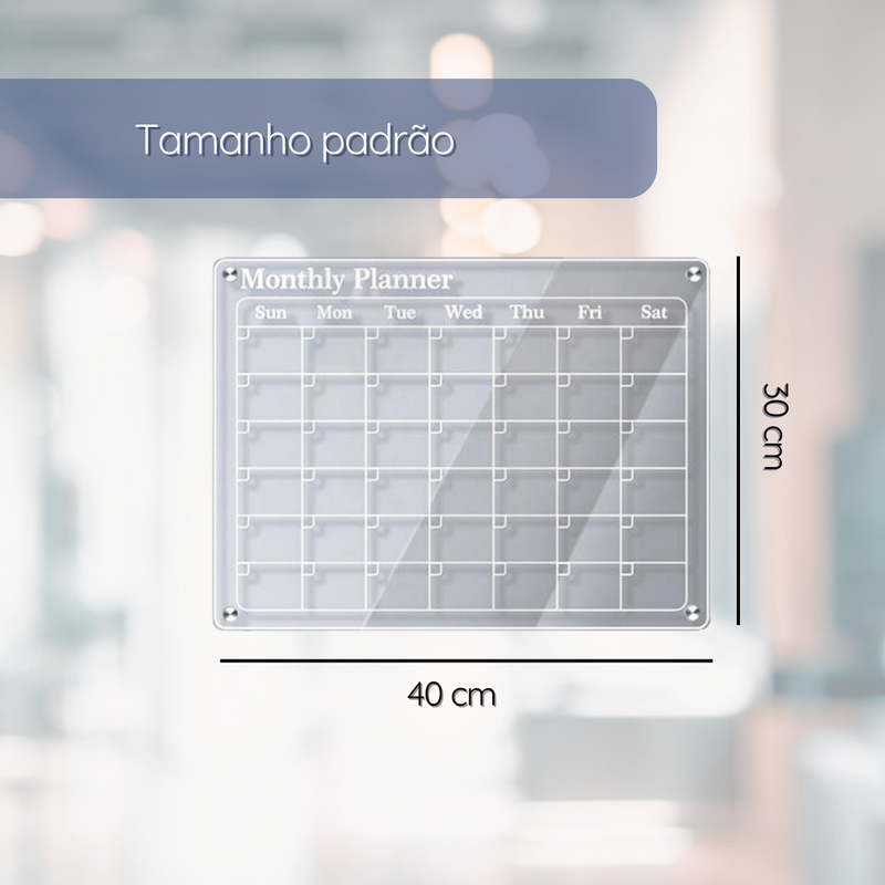 [NATAL MÁGICO]  Planner em Acrílico + Brinde (Apagador + Suporte)