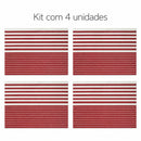 Jogo Americano Listras- Vermelho
