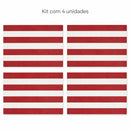 Jogo Americano Listras- Vermelho