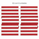Jogo Americano Listras- Vermelho