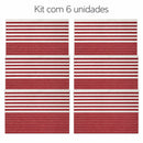 Jogo Americano Listras- Vermelho