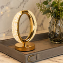 Luminária de Mesa LED Infinity Oval Dourada