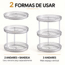 Organizador Giratório Cristal- 3 em 1
